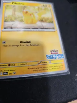 2024 Illustration Contest Pikachu 214 Pokemon Card [NM] SV Promo - Image 4