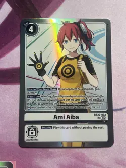 Ami Aiba Foil Digimon TCG Card BT22-093 NM Condition Cyber Eden - Image 1