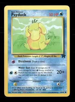 Psyduck 65/82 Team Rocket Unlimited MP Pokemon - Image 1