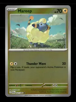 Mareep 027/086 ME04: Chaos Rising Reverse Holo NM/M Pokemon - Image 1