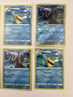 6 Card Lot Of Wingull Pelliper Common Pokemon TCG Reverse Holo - Image 3