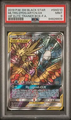 2019 Pokemon Sm Black Star Promo #SM210 Mltrs/Zpds/Artcn.Gx PSA 9 - Image 3