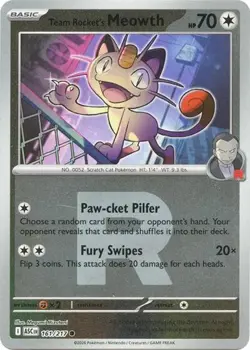 2x Team Rocket's Meowth (Team Rocket, #161/217) - Rev Ascended Heroes NM Pokemon - Image 1