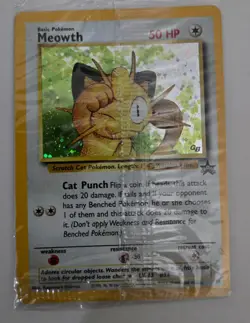 Pokemon TCG Meowth 10 Promo Wizards Black Star Promo Sealed!! - Image 1
