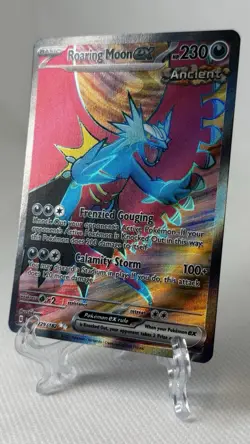 Pokemon Roaring Moon EX 229/182 SV04 Paradox Rift Double Rare Holo 230HP Eng - Image 1