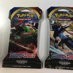 3x Pokemon TCG Sword & Shield Base Set SEALED Blister Booster Packs new - Image 2