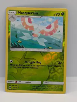 MASQUERAIN 8/149 R SM BASE SET POKEMON REVERSE HOLO NM/M MASQUERAIN - Image 1