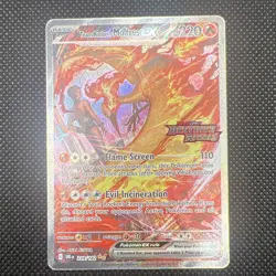 Pokemon Team Rocket's Moltres ex 229/182 Destined Rivals Hyper Rare Holo - Image 4