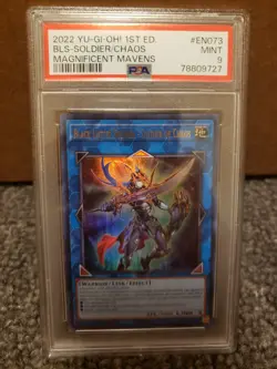 Yu-Gi-Oh! Black Luster Soldier - Soldier of Chaos MAMA-EN073 Ultra Rare PSA 9 - Image 1