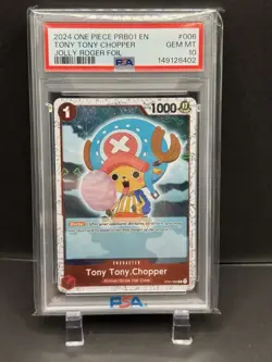 Tony Tony Chopper - Premium Booster PRB01 ST01-006 Jolly Roger Foil PSA 10 - Image 1