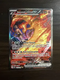Pokemon TCG Team Rockets Moltres EX Card 229/182 Destined Rivals - Image 1