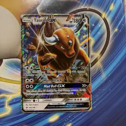 Tauros GX - 100/149 - Pokemon Sun & Moon Base Set Ultra Rare Card NM - Image 1