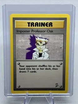 Imposter Professor Oak 102/130 Base Set 2 EXC BUY 2 CARDS GET 1 FREE!! - Image 1