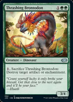 Thrashing Brontodon - Jumpstart 2022 #92 MTG Magic The Gathering - Image 1