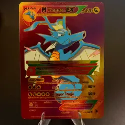 Pokemon TCG - Kingdra EX Rainbow Gold Fan Art Card - Rare Mega Evolution 2024 - Image 1