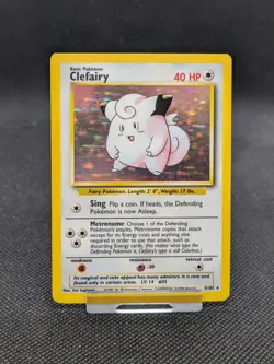 Pokemon Card Clefairy 5/102 Base Set Holo Holo Rare WOTC LP/Played - Image 1