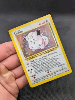 Pokemon Card Clefairy 5/102 Base Set Holo Holo Rare WOTC LP/Played - Image 2