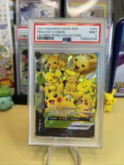 Pokemon Pikachu V-UNION Promo SWSH: Sword & Shield SWSH141 Holo PSA 9 2021 Card - Image 1