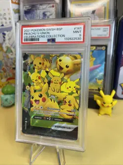 Pokemon Pikachu V-UNION Promo SWSH: Sword & Shield SWSH141 Holo PSA 9 2021 Card - Image 2