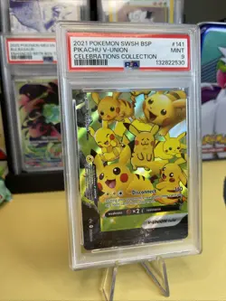 Pokemon Pikachu V-UNION Promo SWSH: Sword & Shield SWSH141 Holo PSA 9 2021 Card - Image 3
