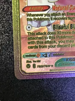 Blissey V Rainbow Foil Card Fan Art Display Card Blissful Blast TG22/TG30 - Image 4