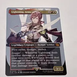 Lightning Army of One (0400) (Borderless) Final Fantasy Regular Magic Card - Image 1