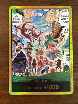 DON!! Card Egghead Gold Foil The Azure Sea's Seven One Piece SP Your turn +1000 - Image 3