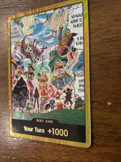 DON!! Card Egghead Gold Foil The Azure Sea's Seven One Piece SP Your turn +1000 - Image 4