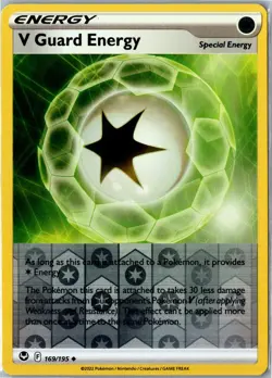 Pokemon Card - V Guard Energy Silver Tempest 169/195 Uncommon Reverse Holo NM - Image 1