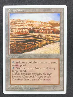 MAGIC THE GATHERING STRIP MINE 4TH EDITION Regular MTG NEAR MINT - Image 1