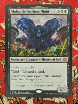 MTG Maha, Its Feathers Night BLB 100 NM - Bloomburrow Near Mint - Image 1