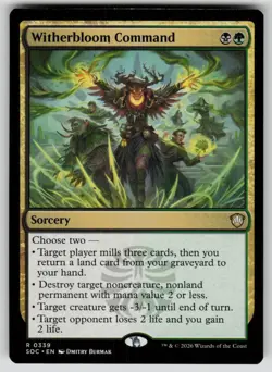 Witherbloom Command Rare Commander: Secrets of Strixhaven 339 MTG Near Mint 2026 - Image 1