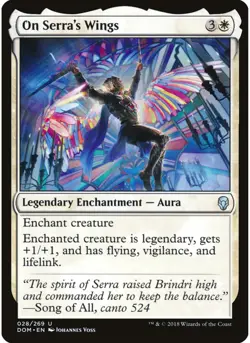 On Serra's Wings 28 MTG NM - Dominaria - Image 1