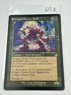 MTG Ravnica Remastered RETRO BORDER R Golgari Grave-Troll #0348 - Image 2