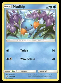 Mudkip 33/168 Common Celestial Storm Pokemon Lightly Played - Image 1