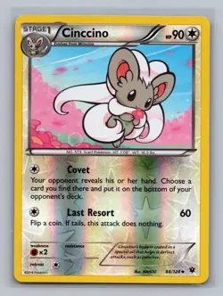 Cinccino 88/124 Uncommon Fates Collide Pokemon Reverse Holo Near Mint - Image 1