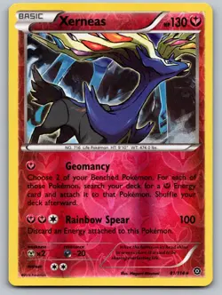 Xerneas 81/114 Holo Rare Steam Siege Pokemon Reverse Holo Near Mint - Image 1