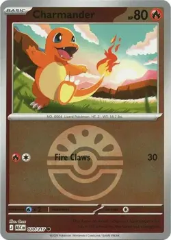 Charmander (Friend Ball, #020/217) - Reverse Holofoil Ascended Heroes NM Pokemon - Image 1