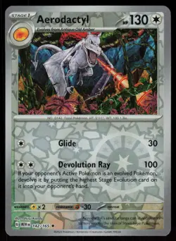 Aerodactyl 142/165 Rare 151 Pokemon Reverse Holo Near Mint - Image 1