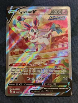 Pokemon Sylveon V 184/203 Evolving Skies Rapid Strike Alt Full Art Holo - Image 1