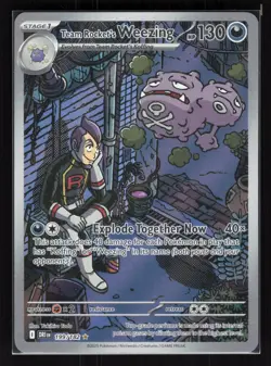 Team Rocket's Weezing Illustration Rare Pokemon SV10: Destined Rivals 199/182 NM - Image 1