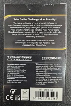 POKEMON TCG MEGA EVOLUTION CHAOS RISING booster bunder, factory sealed,Ninetendo - Image 2