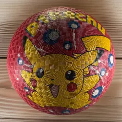 VINTAGE Official Pokemon Pikachu Rubber Kick Bounce Ball Hedstrom 1998 Red 8" - Image 1