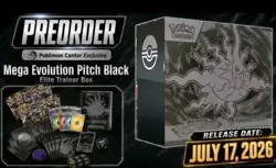 PRESALE Pokemon Mega Evolution Pitch Black ETB Pokemon Center Exclusive 7/17/26 - Image 1