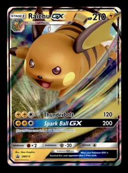 Raichu GX - SM213 Holo Promo Sun & Moon Promo Pokemon Near Mint - Image 1
