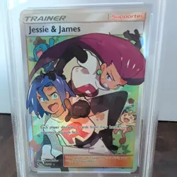 Pokemon Jessie & James (Full Art) 68/68 Hidden Fates Holo PSA 10 - Image 4