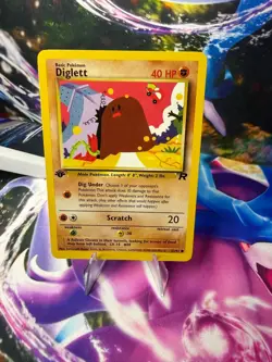 DIGLETT 52/82 TEAM ROCKET 1st Edition Common Pokemon - Image 1