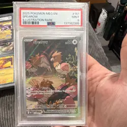 Pokemon Spearow PSA 9 Illustration Rare Holo ME01 Mega Evolution 151/132 EN - Image 1