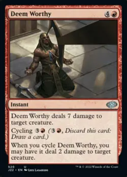 Deem Worthy - Jumpstart 2022 #520 MTG Magic The Gathering - Image 1