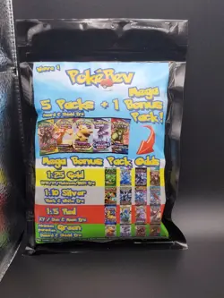 PokeRev Mystery Pack Wave 11.0 Sealed 6 Pokemon Booster Packs 5+1 Bonus Pack! - Image 1